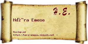 Héra Emese névjegykártya